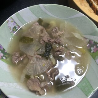 旨みたっぷり☆牛肉入りスープ